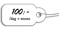 100kr/dag+moms